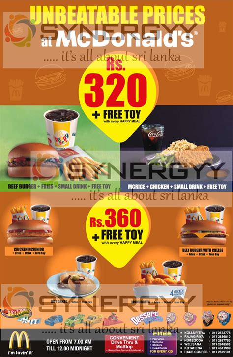 McDonald’s Happy Meal Prices in Sri Lanka – SynergyY