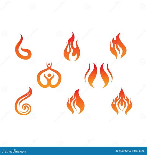 Logotipo Y S Mbolo De La Llama Del Fuego Ilustraci N Del Vector