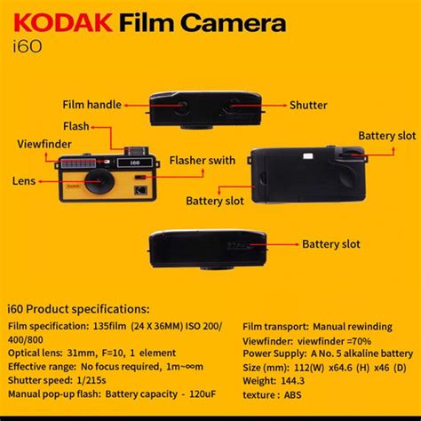 Cámara De Película Kodak I60 Cámara De Película Reutilizable Cuotas