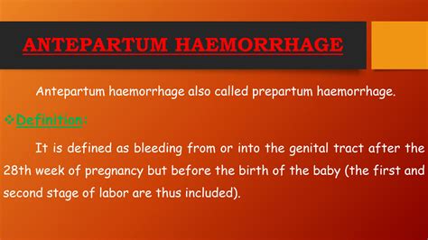 Solution Unit 7 Antepartum Haemorrhage Placenta Previa Abruptio