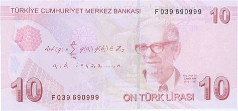 Billet Turquie 10 Yeni Turk Lirasi Pdt Ataturk Cahit Arf 2009