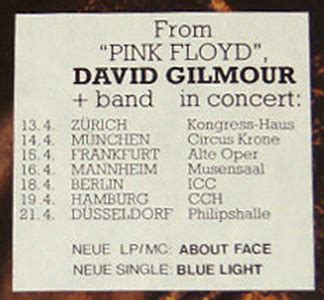 Pink Floyd Archives German David Gilmour LP Discography