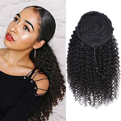A Guide To Securing A Human Hair Drawstring Ponytail Curly - Ruka Hair
