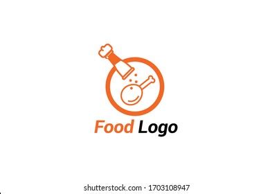 Food Logo Cafe Restaurant Emblem Plate Stock Vector Royalty Free