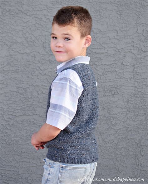 Kid S Sweater Vest Crochet Pattern Hooked On Homemade Happiness