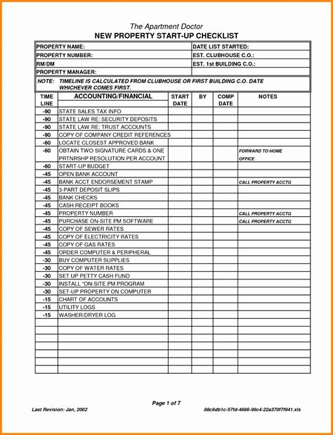 Preventative Maintenance Checklist Template | Stcharleschill Template