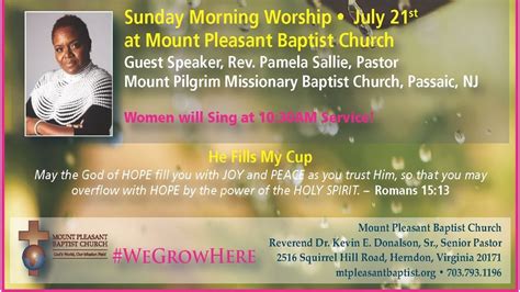 Sunday Morning Worship Service Woman S Weekend 2024 Conclusion Hope In God Romans 15 1 6 13