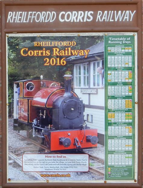 Corris Railway 2016 Timetable at TR Tywyn Stn. by rlkitterman on DeviantArt