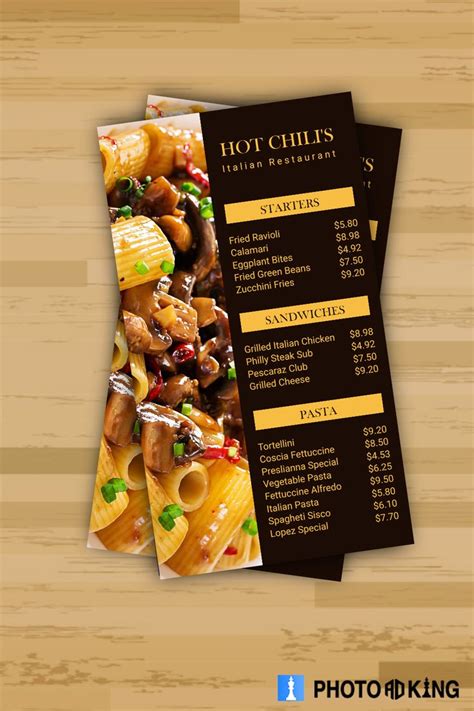 Design Restaurant Menus With Free Templates By PhotoADKing