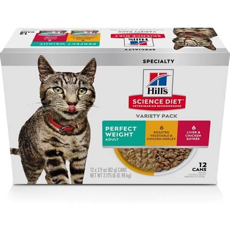 Hill S Science Diet Adult Perfect Weight Roasted Vegetable And Chicken Medley Canned Cat Food 2 9