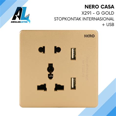 Jual Nero Casa X Gold Saklar Stop Kontak Stop Kontak Usb Jakarta