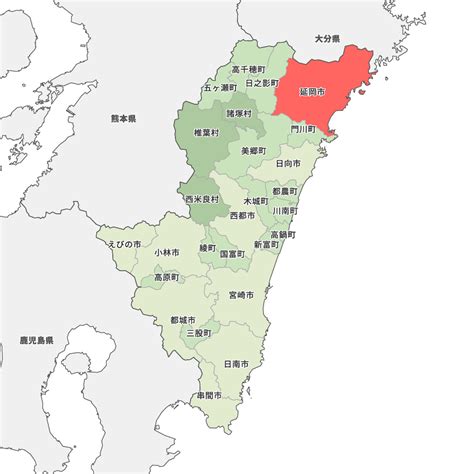 宮崎県延岡市の地図 Map It マップ・イット