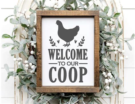 Welcome To Our Coop SVG Chicken Sign SVG Farmhouse SVG Etsy Ireland