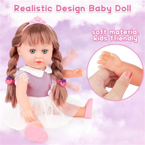 Deao Girls 14 Inch Baby Doll Set Openclose Eyes