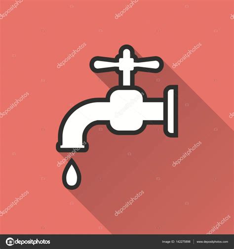 Ilustración vectorial del icono de faucet Vector de stock lovemask