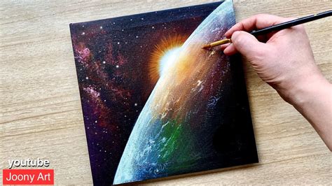 Earth Acrylic Painting For Beginners Step By Step Daily Challenge