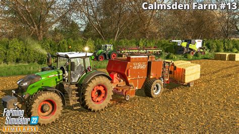 Finishing Harvesting 50ac Of Barley Making 176 Straw Bales🔸calmsden