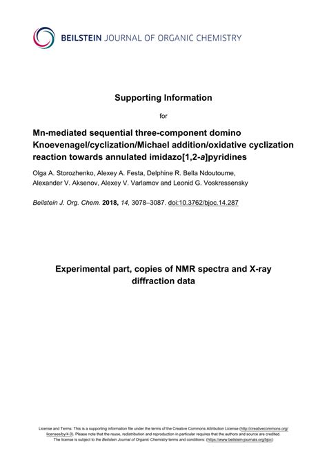 Pdf Mn Mediated Sequential Three Component Domino Knoevenagel