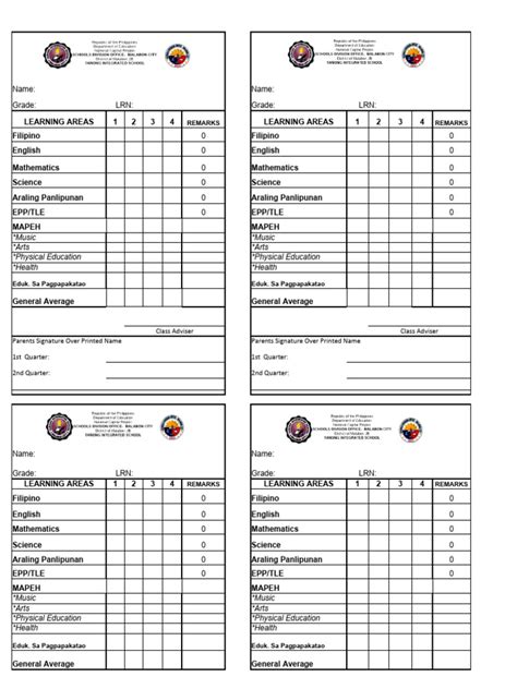 Temporary Card Pdf Science