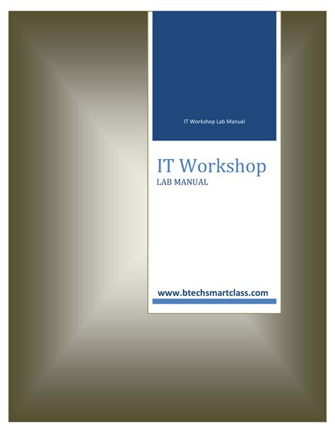 IT Workshop Lab Manual Best For Visiting Card Type Text IT