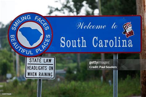 Welcome To South Carolina Sign High Res Stock Photo Getty Images