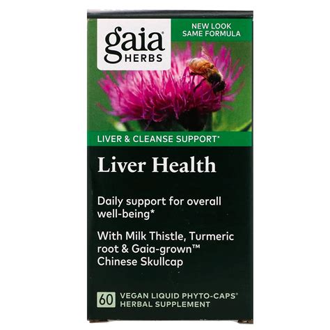 Gaia Herbs Liver Health 60 Vegan Liquid Phyto Caps