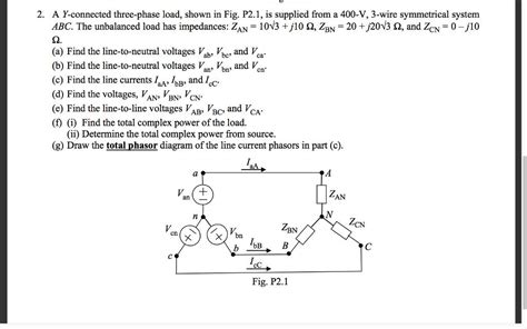 Solved 2 A Y Connected Three Phase Load Shown Solutioninn