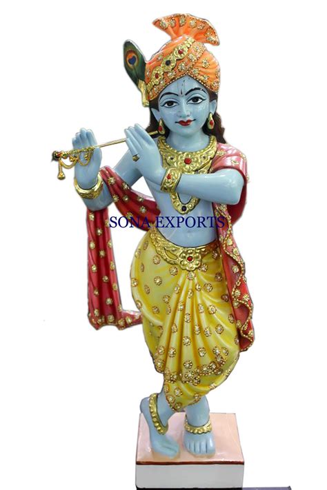 Marble Krishna Statue Idols Sculpture Murti Krishna Moorti Etsy