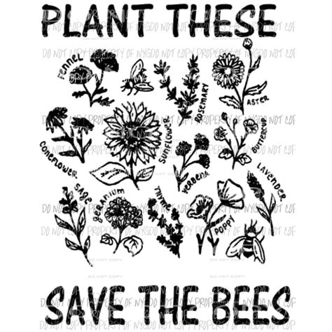 Martodesigns Plant These Save The Bees 1 Sublimation