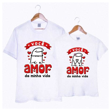 Kit Camisetas Namorados Flork Você é o Amor da Minha Vida Elo7