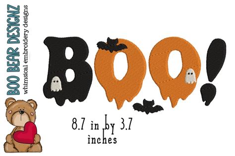 Boo! Halloween Embroidery Design