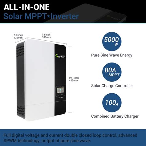 Growatt 3 5kw 5kw Offgrid Inverter 48v Battery Lifepo4 Australia