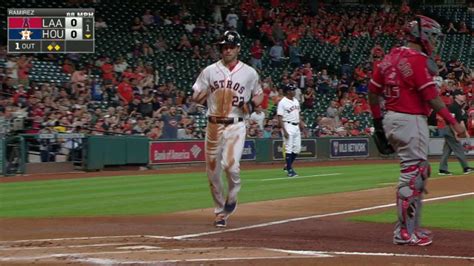 LAA HOU Altuve Rips An RBI Single To Right Field YouTube