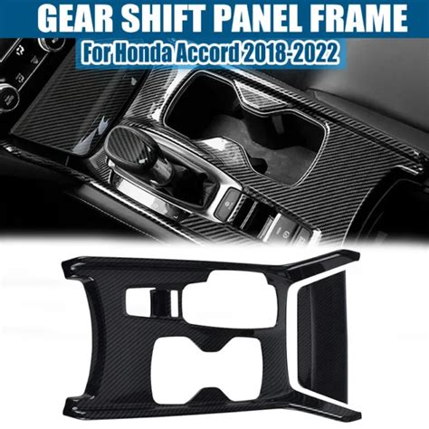 Carbon Black Abs Gear Shift Panel Frame Cover Trim Fits Honda Accord