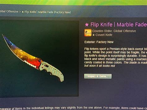 Csgo Flip Knife Marble Fade Fn Video Gaming Gaming Accessories Game T Cards And Accounts