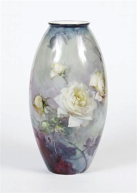 FRANZ BISCHOFF 1864 1929 SIGNED PORCELAIN VASE Large Ovo