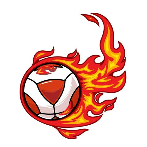 Soccer Ball Drawing On Fire