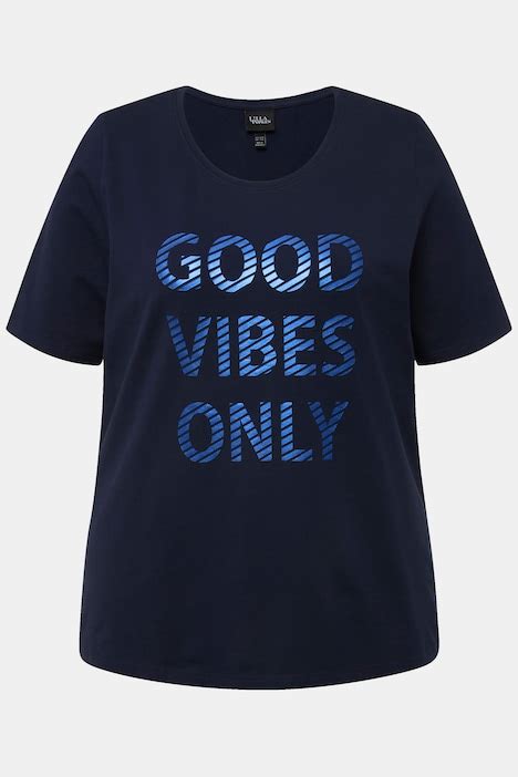 Good Vibes Only Short Sleeve Graphic Tee T Shirts Knit Tops Tees