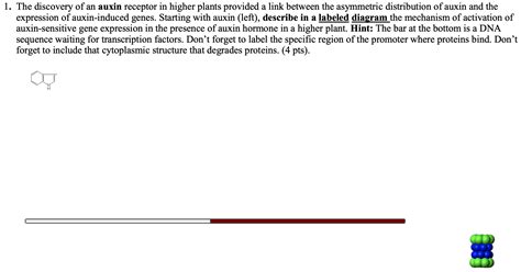 Solved The discovery of an auxin receptor in higher plants | Chegg.com