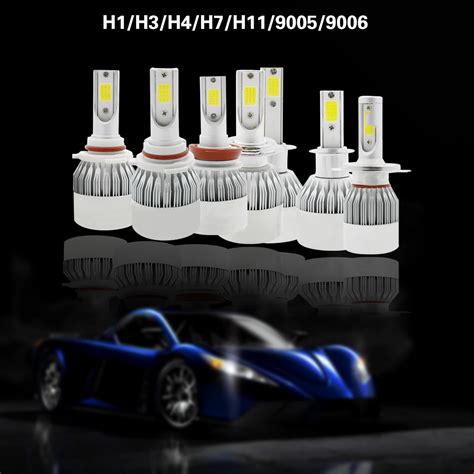 C H Led Light H H Hb Cob Chip Auto Car Headlight W