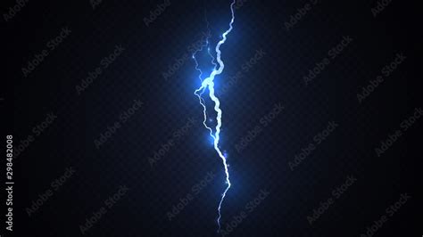 Abstract Background In The Form Of Blue Lightning Strike Stock Vector