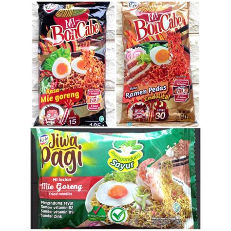 Jual Mi Instan Kobe BonCabe Bon Cabe Jiwa Pagi Rasa Mie Goreng Instant