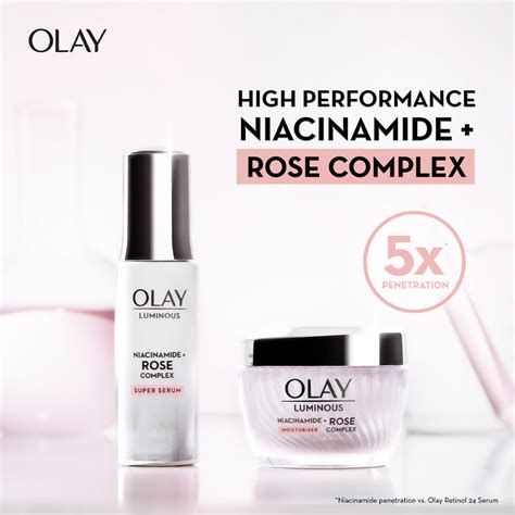 Olay Luminous Niacinamide Rose Complex Super Serum Moisturizer Cream