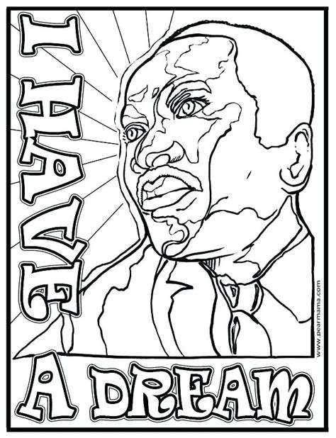 Martin Luther King Coloring Pages Free At Free