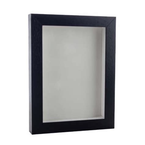 8x10 Shadow Box Frame Textured Black Wood 34 Depth White Suede Backing Uv Acrylic 8x10 Kroger