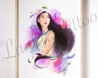 Rapunzel Tangled Disney Poster Wand Dekor Aquarell Disney Tattoo