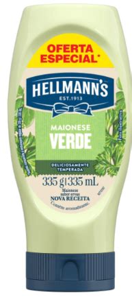 MAIONESE VERDE ERVAS HELLMANNS SQUEEZE 335G OFERTA ESPECIAL GTIN EAN