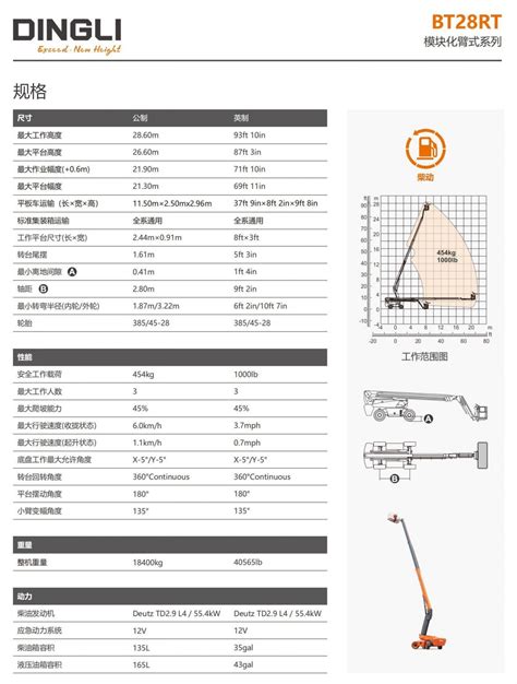 浙江鼎力26米平台柴动直臂式高空作业平台bt28rt其他通用输送设备通用输送设备交通运输找产品中商114