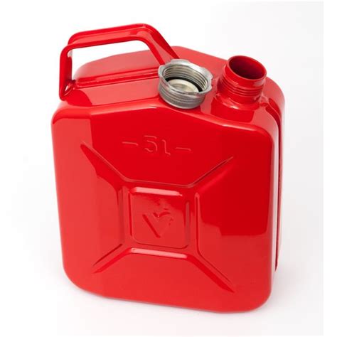 Wavian Gallon Liter Steel Jerry Can And Spout System Red Off