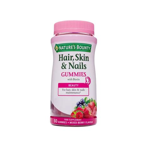 Nature S Bounty Hair Skin And Nails Gummies With Biotin 60s Shopee Malaysia